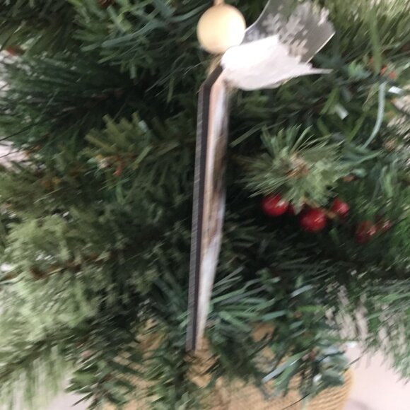 Rustic Country Snowman 3.5" Wooden Christmas Ornament - Picture 2 of 6